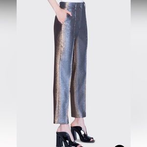 Akris Punto Ferry Iridescent golden Pants Sz 2